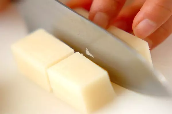 餅のコチュジャン和えの下準備1