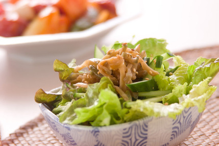 ザーサイの熱々ゴマ油