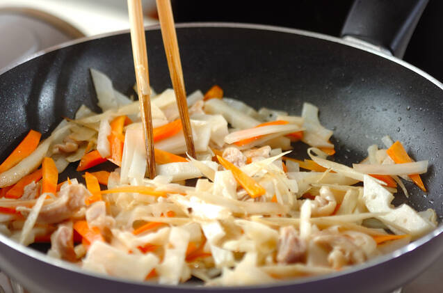 きんぴらチキン根菜の作り方の手順5