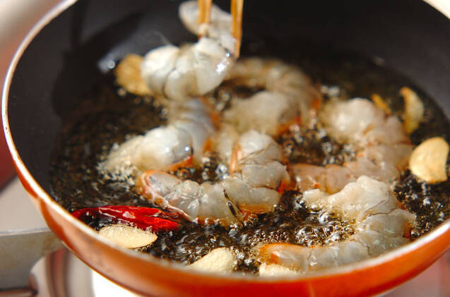 エビのアヒージョの作り方の手順5