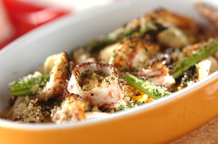 イカと野菜のオーブン焼き