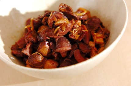 鶏肝のショウガ炊き