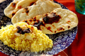 ターメリックライス&手作りナン