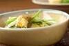 小松菜とユリネの卵とじの作り方の手順