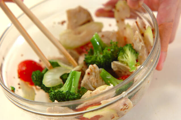 ささ身のヘルシーサラダの作り方の手順6