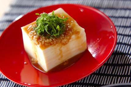 冷や奴の塩麹ダレ