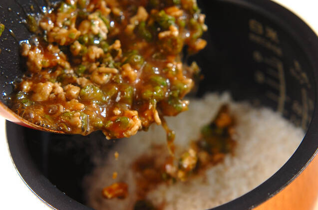 フキノトウの炊き込みご飯の作り方の手順6