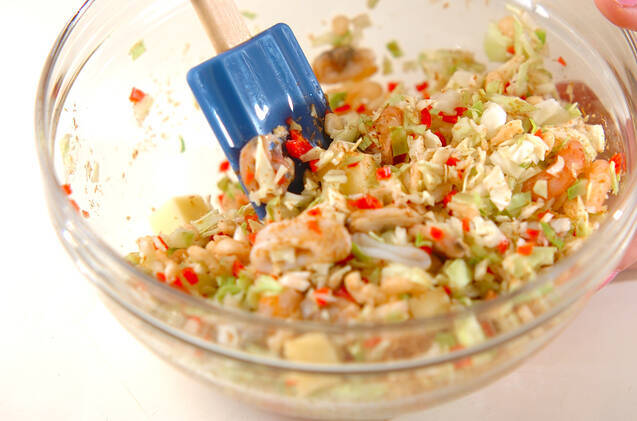 シーフード落とし揚げの作り方の手順6