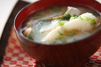 きりたんぽ入りみそ汁