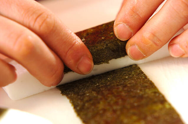 ハンペンの磯辺焼きの作り方の手順2