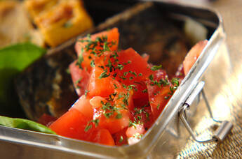 サバのさっぱりトマトソース