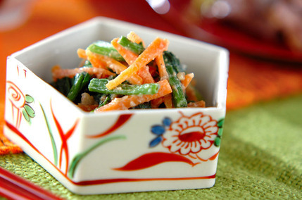 青菜のクルミみそ和え