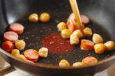 ヒヨコ豆とソーセージのソテーの作り方2