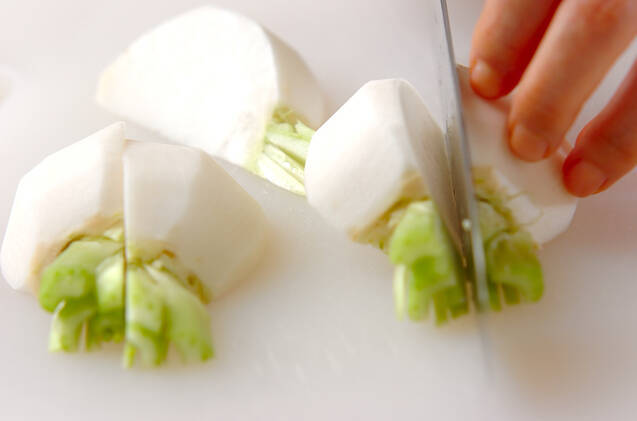 カブの塩あんかけの作り方の手順1