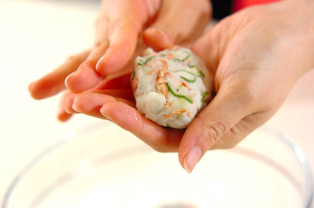 里芋のさつま揚げ風の作り方の手順4