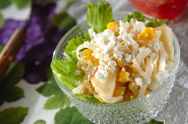 塩もみ大根とホタテのマヨネーズサラダ