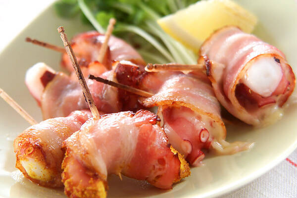 タコのベーコン巻き