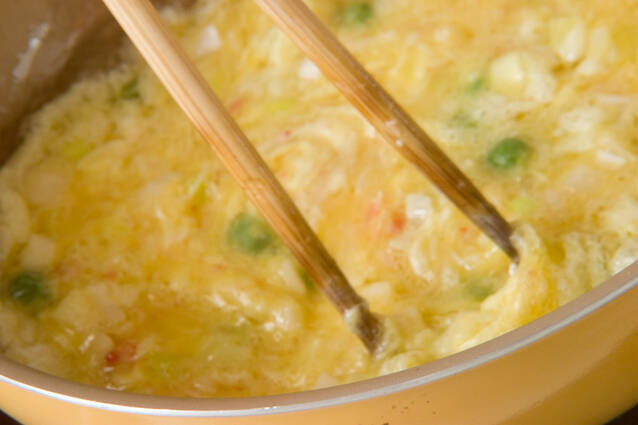 ふんわりカニタマの作り方の手順4