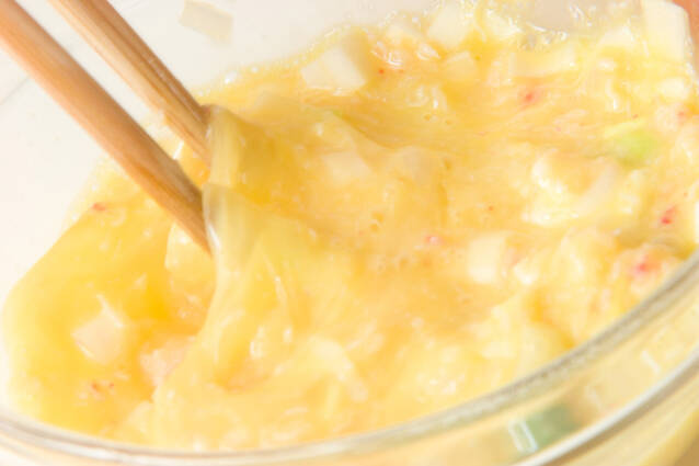 ふんわりカニタマの作り方の手順3