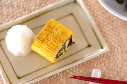 だし巻き卵ヒジキ入り