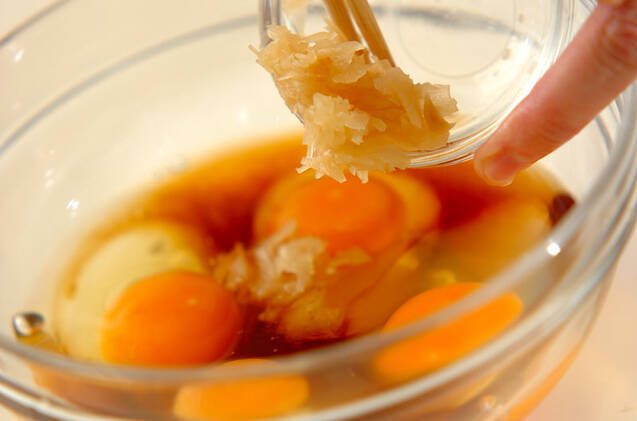 甘酢ショウガ入りだし巻き卵の作り方の手順2