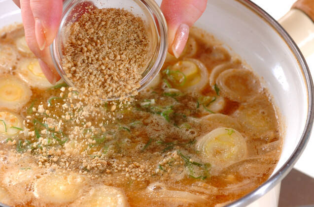 豆腐のゴマみそ汁の作り方の手順5