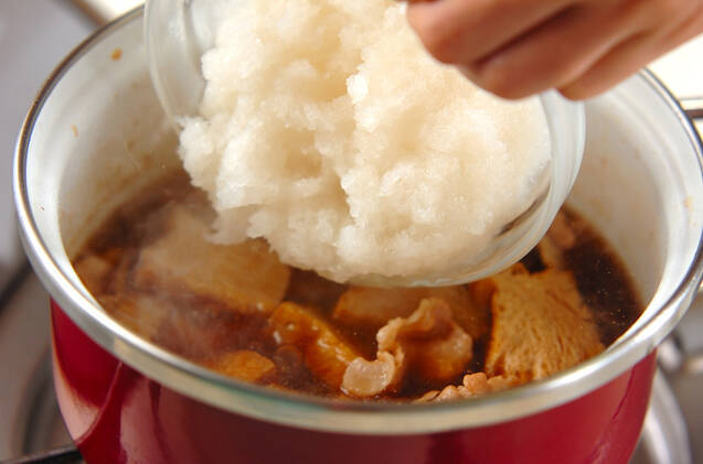 厚揚げのカブおろし煮の作り方の手順3