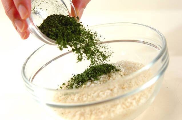 パセリ香る！ホタテのサクサクフライの作り方の手順2