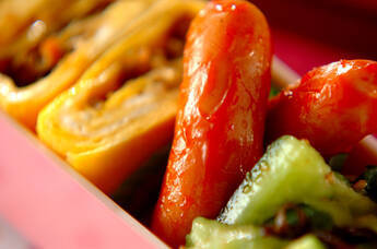 ソーセージのケチャップ炒め