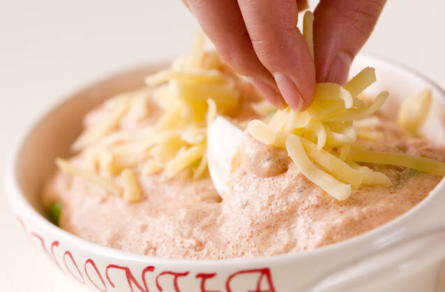 エビと卵の明太グラタンの作り方の手順3