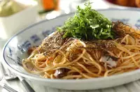 オイルサーディンの和風パスタ