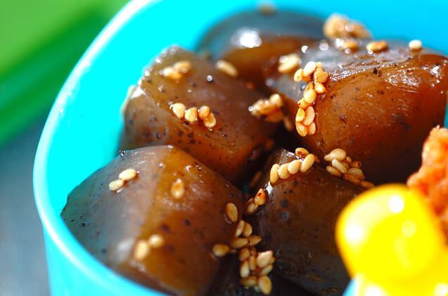 コンニャクの炒り煮