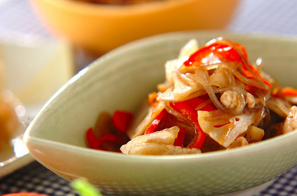 糸コンとレンコンのきんぴら