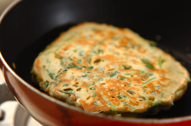 アサリとミツバのお好み焼きの作り方の手順3