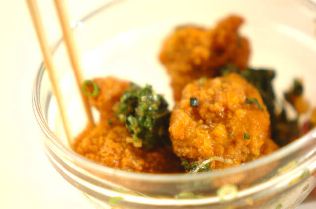 鶏唐の大葉和えの作り方の手順2