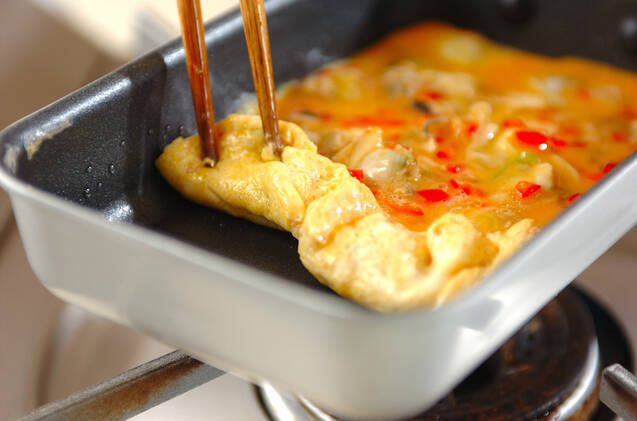 アサリ入り卵焼きの作り方の手順1