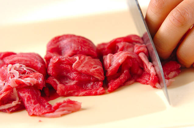 バルサミコ牛丼の作り方の手順1