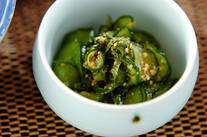 キュウリと大葉のゴマ酢和え