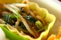 ミツバとモヤシのゴマ和え