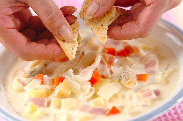 クラムチャウダーの作り方の手順7