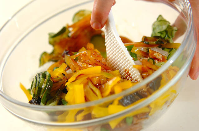 ウナギの和風オムライスの作り方の手順5