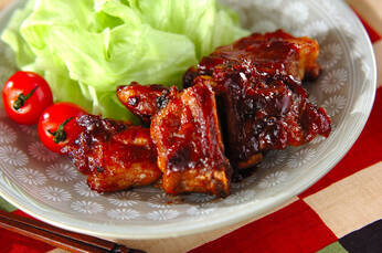 骨付き豚バラ肉の甘辛煮