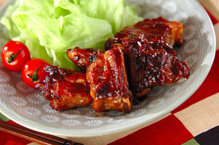 骨付き豚バラ肉の甘辛煮