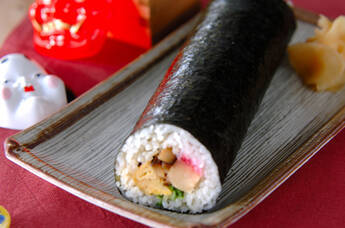 節分のシンプル巻き寿司(恵方巻き)