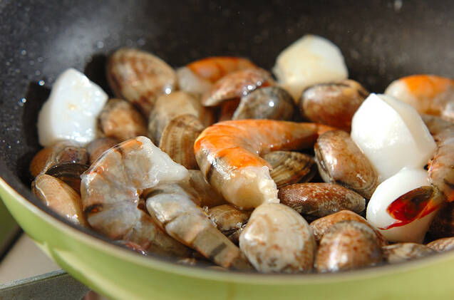 具だくさんパエリアの作り方の手順12