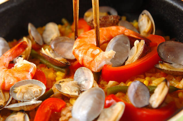 具だくさんパエリアの作り方の手順16