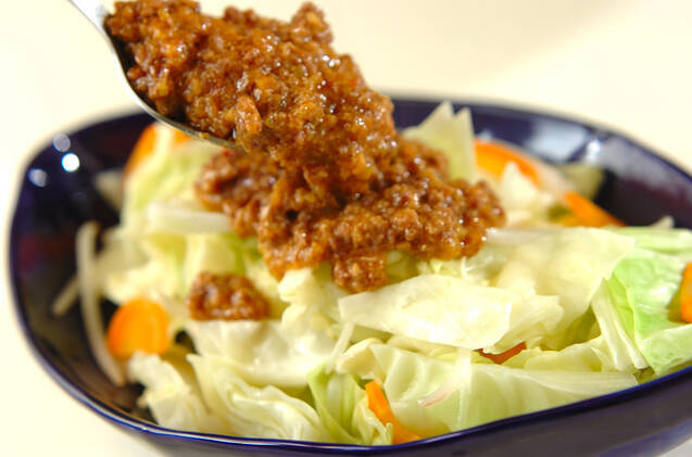 レンジキャベツのひき肉ソースの作り方の手順5