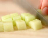 ロゼスパークリングワインのシャーベットの下準備1