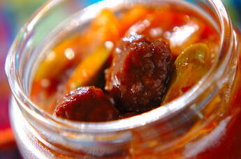 ミートボールと玉ネギの甘酢