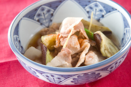 ナスと豚バラ肉のレンジ煮